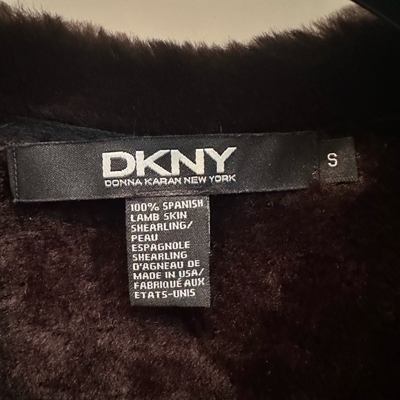 DKNY 100% shearling full length coat. - Picture 2 of 6